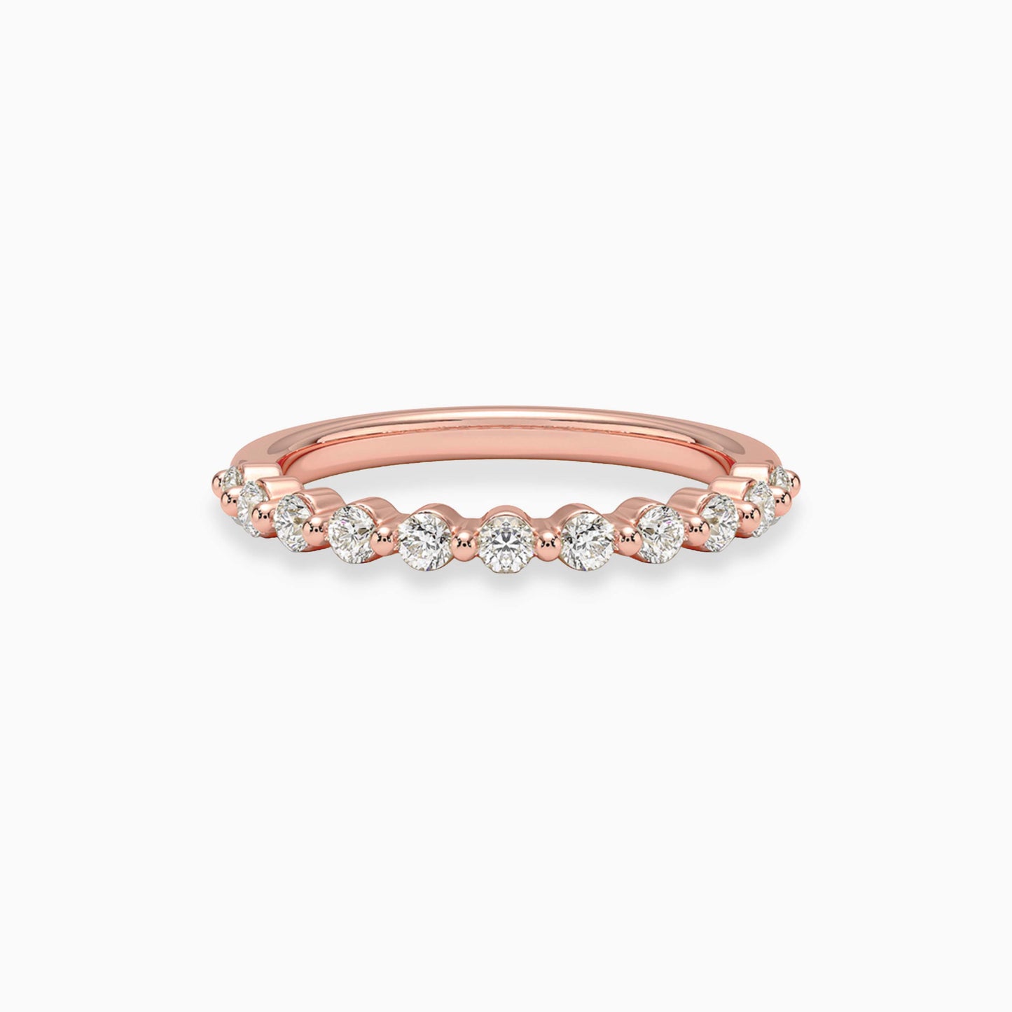 Abriellé Floating Round Semi Eternity Band Ring