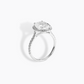 Oval Halo Pave Moissanite Gold Engagement Ring for Women - www.Glamonite.com